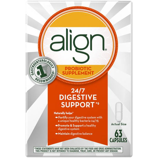 Align Probiotic Daily Digestive Health Supplement Capsules, 63 ct