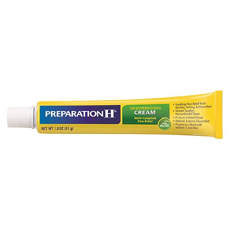 Preparation H Multi Symptoms Relief with Aloe, Hemorrhoidal Cream Tube, 1.8 oz