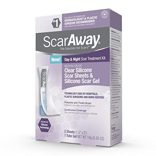 ScarAway Complete Scar Treatment Kit, 1-Silicone Scar Gel and 2-Clear Scar Sheets