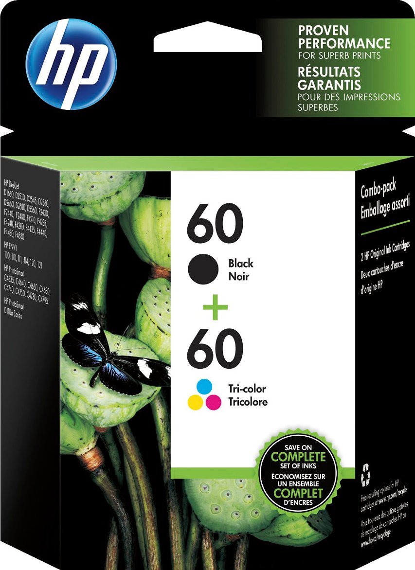 Hewlet Packard 60 Black and Tri-Color Combo Pack