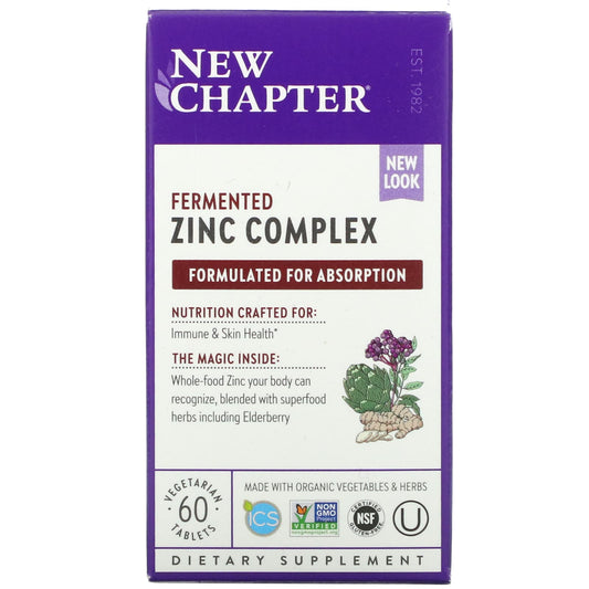 New Chapter Fermented Zinc Complex, 60 Vegetarian Tablets