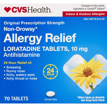 CVS Health Allergy Relief Non-Drowsy Loratadine 10mg, 70 Tablets