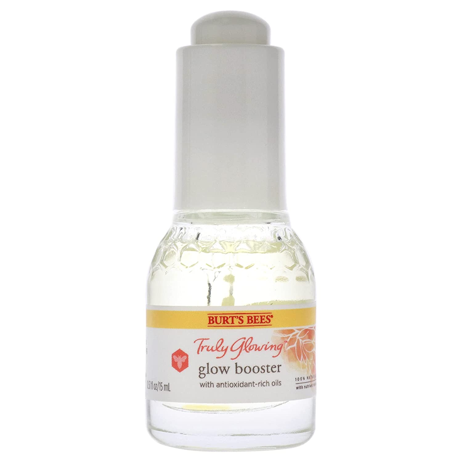 Burt's Bees Glow Booster Face Serum with Antioxidant-Rich Oils for Normal and Combination Skin, 0.51 oz
