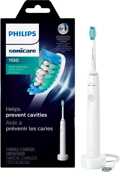 Philips Sonicare 1100 Power Toothbrush, Rechargeable Electric Toothbrush, White Grey