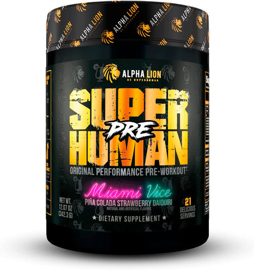 Alpha Lion - Super Human Pre Workout - Miami Vice - 21 Servings