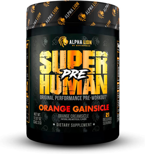 Alpha Lion - Super Human Pre Workout - Orange Gainsicle - 21 Servings