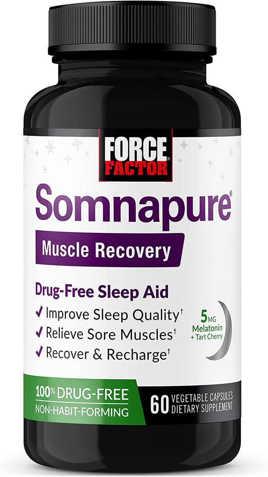 Force Factor Somnapure Sleep Aid Supplement, 60 Vegan Capsules