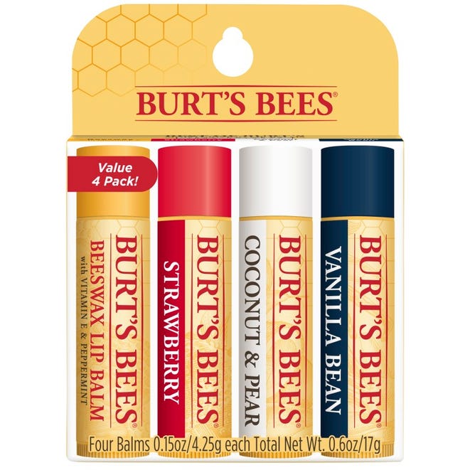 Burt's Bees Lip Balm Assorted, 4ct