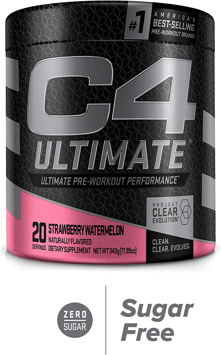 C4 Ultimate Workout Performance Strawberry Watermelon, 20 Servings