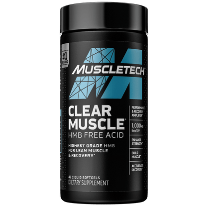 Muscletech Clear Muscle Post-Workout with HMB to Build Muscle, 42 Capsules