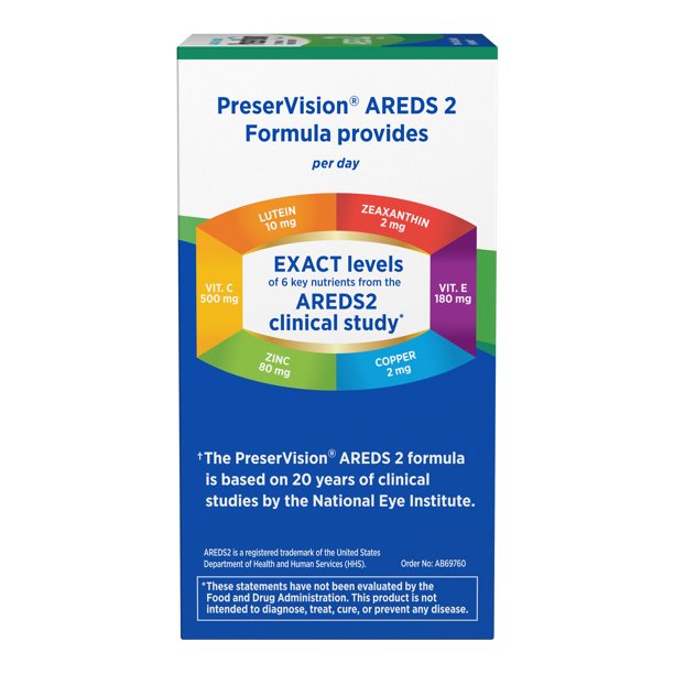 PreserVision AREDS 2 Formula Eye Vitamin and Mineral Supplement with Lutein & Zeaxanthin - By Bausch + Lomb 60ct Soft Gels