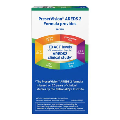 PreserVision AREDS 2 Formula Eye Vitamin and Mineral Supplement with Lutein & Zeaxanthin - By Bausch + Lomb 60ct Soft Gels