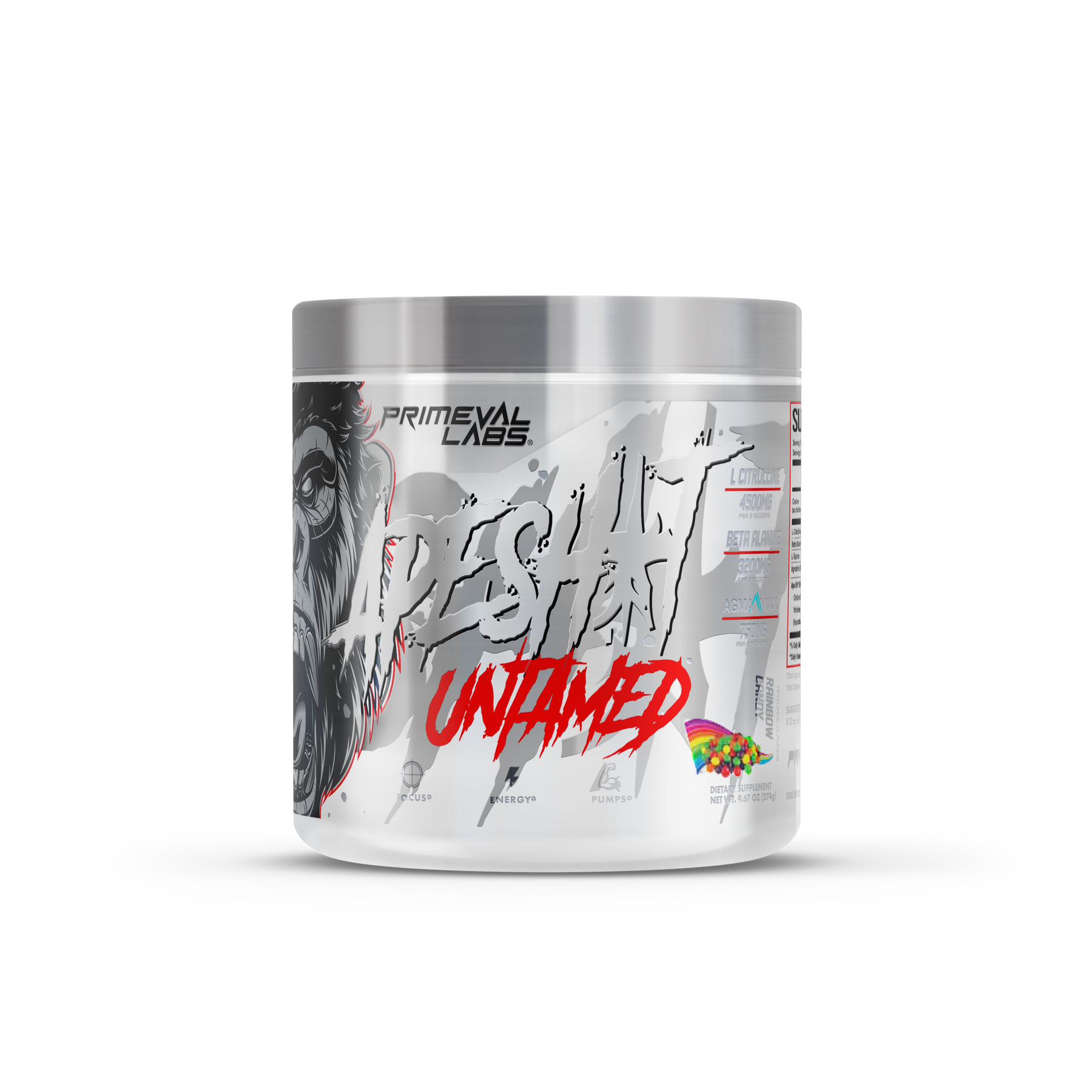 Primeval Labs - Apesh*t Untamed, Rainbow Candy - 40/20 Servings
