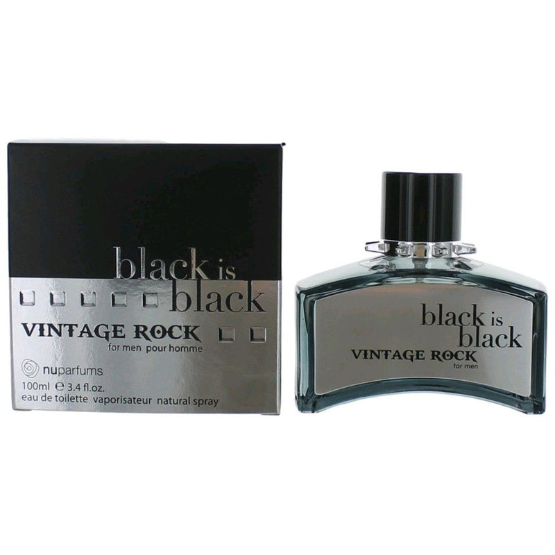 Black Is Black Vintage Rock Eau de Toilette for Men 3.4 fl. Oz