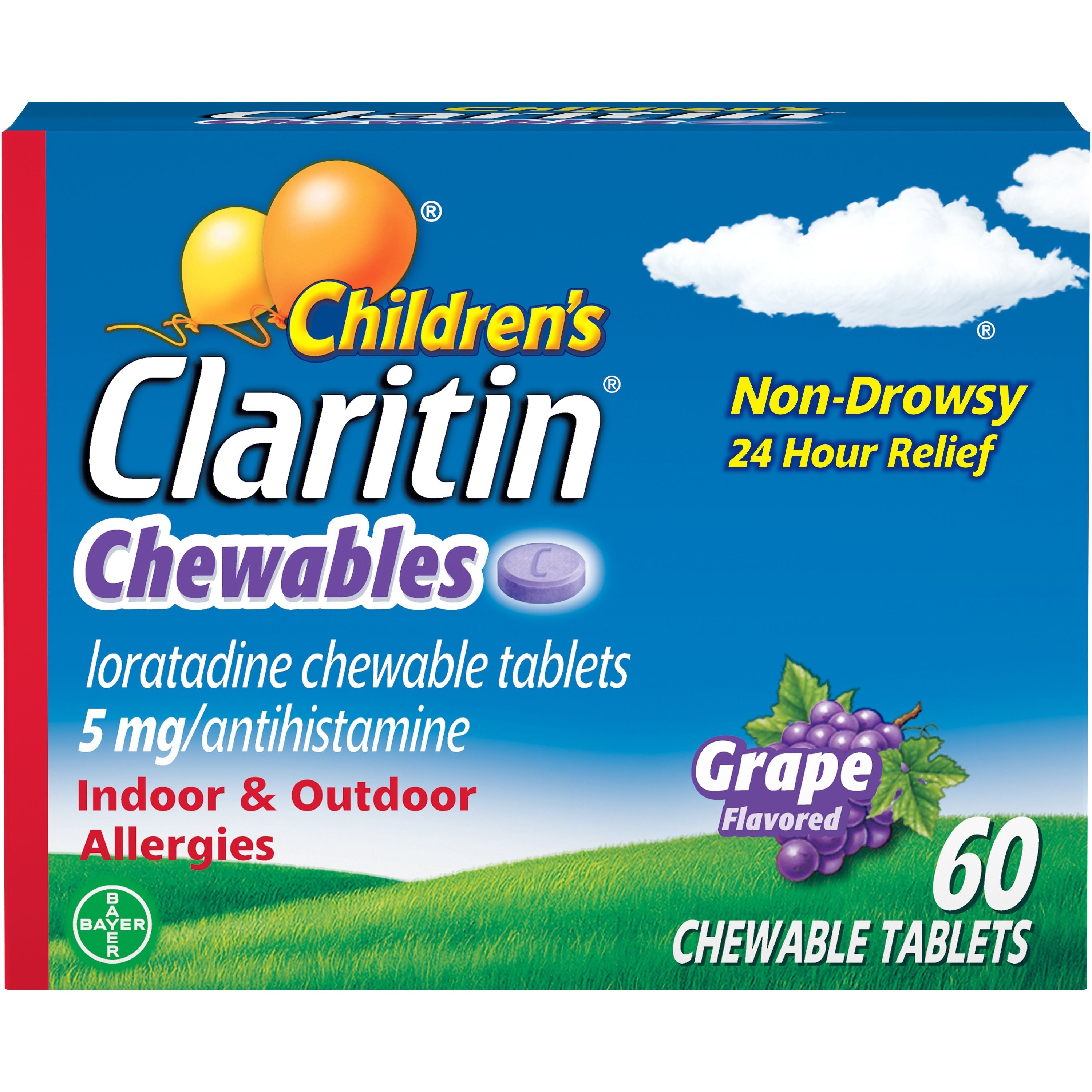 Claritin Children's Chewable Tablet, Grape 60 ea