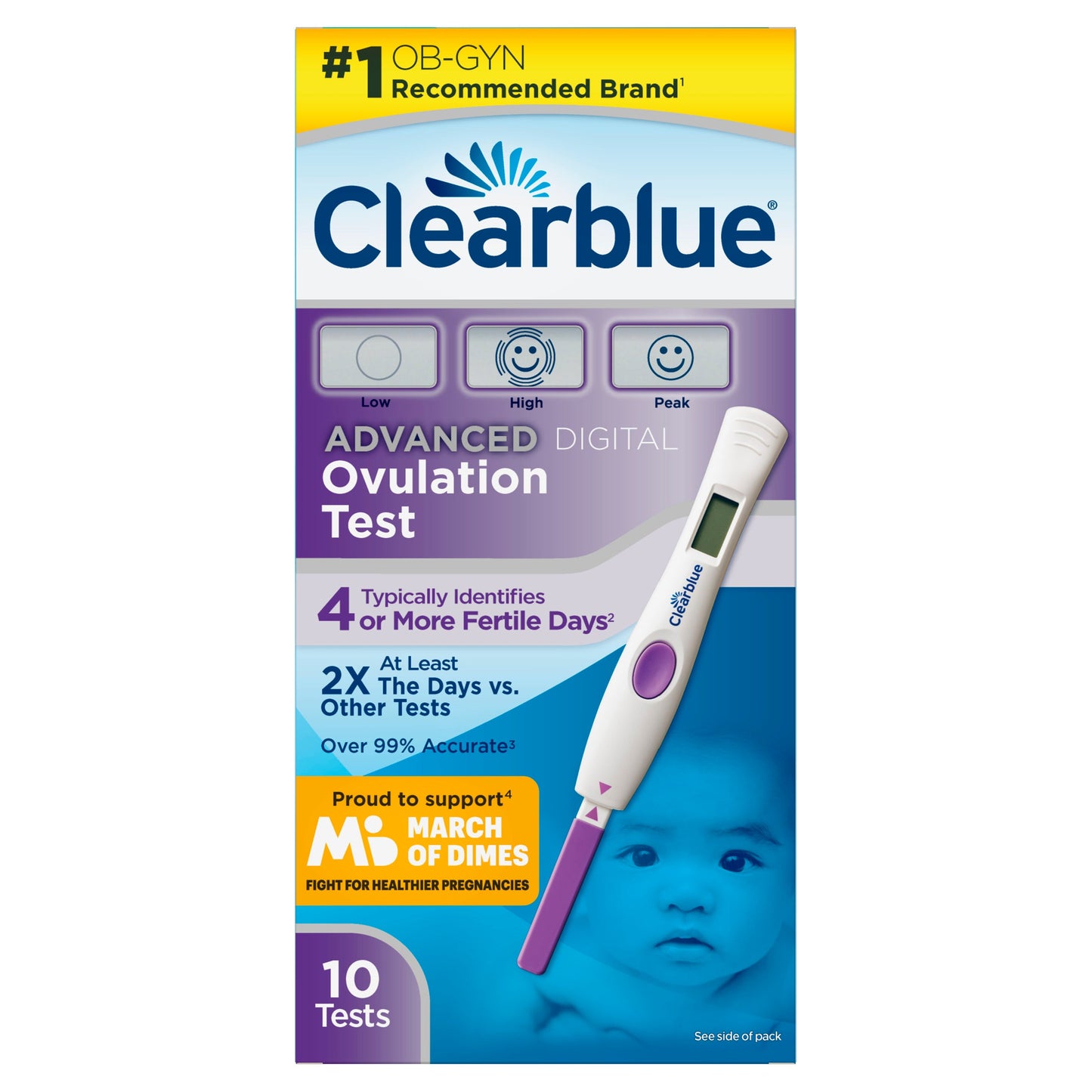 Clearblue Advanced Digital Ovulation Test, 10 count