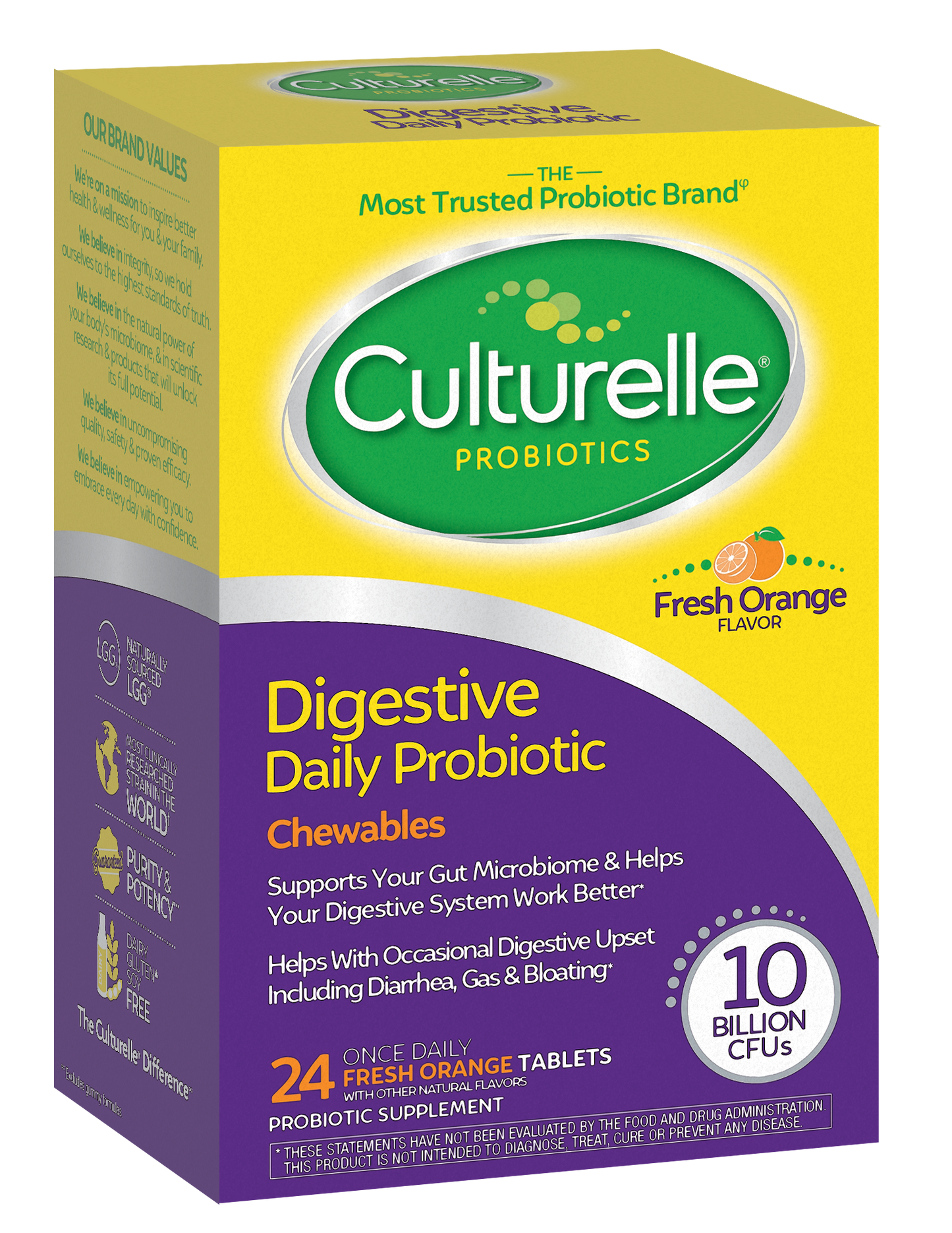 Culturelle Digestive Health Probiotic, Chewable Tablets - 24 count