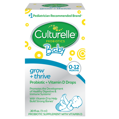 Culturelle Baby Grow + Thrive Probiotic & Vitamin D Drops, 0-12 mo