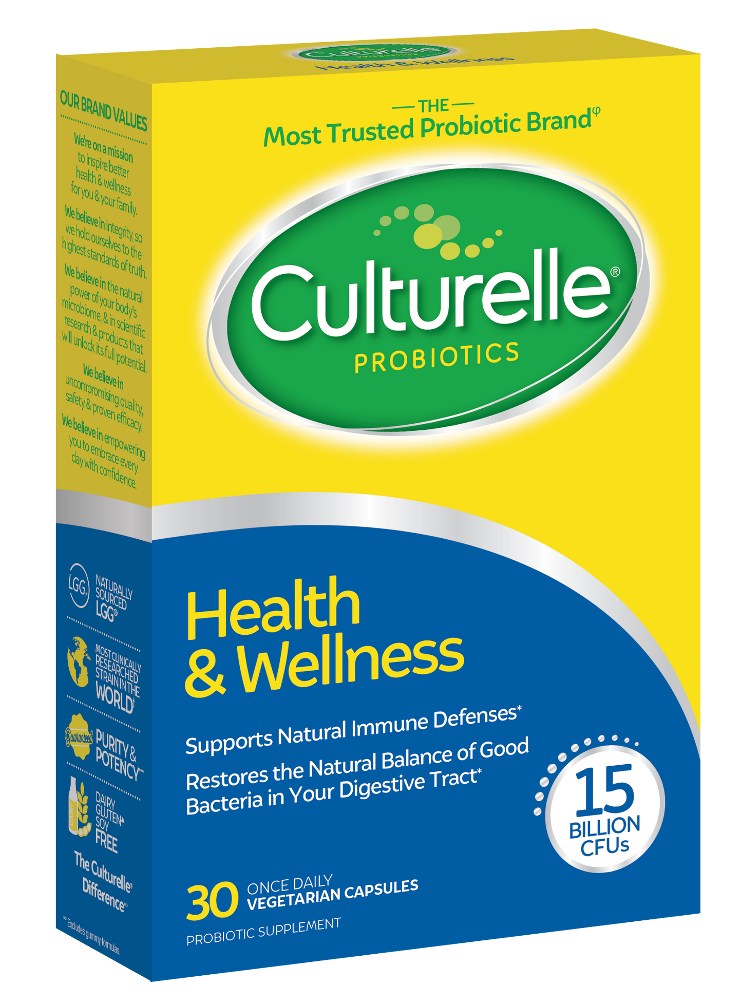 Culturelle Health & Wellness Probiotic Capsules 30 ea