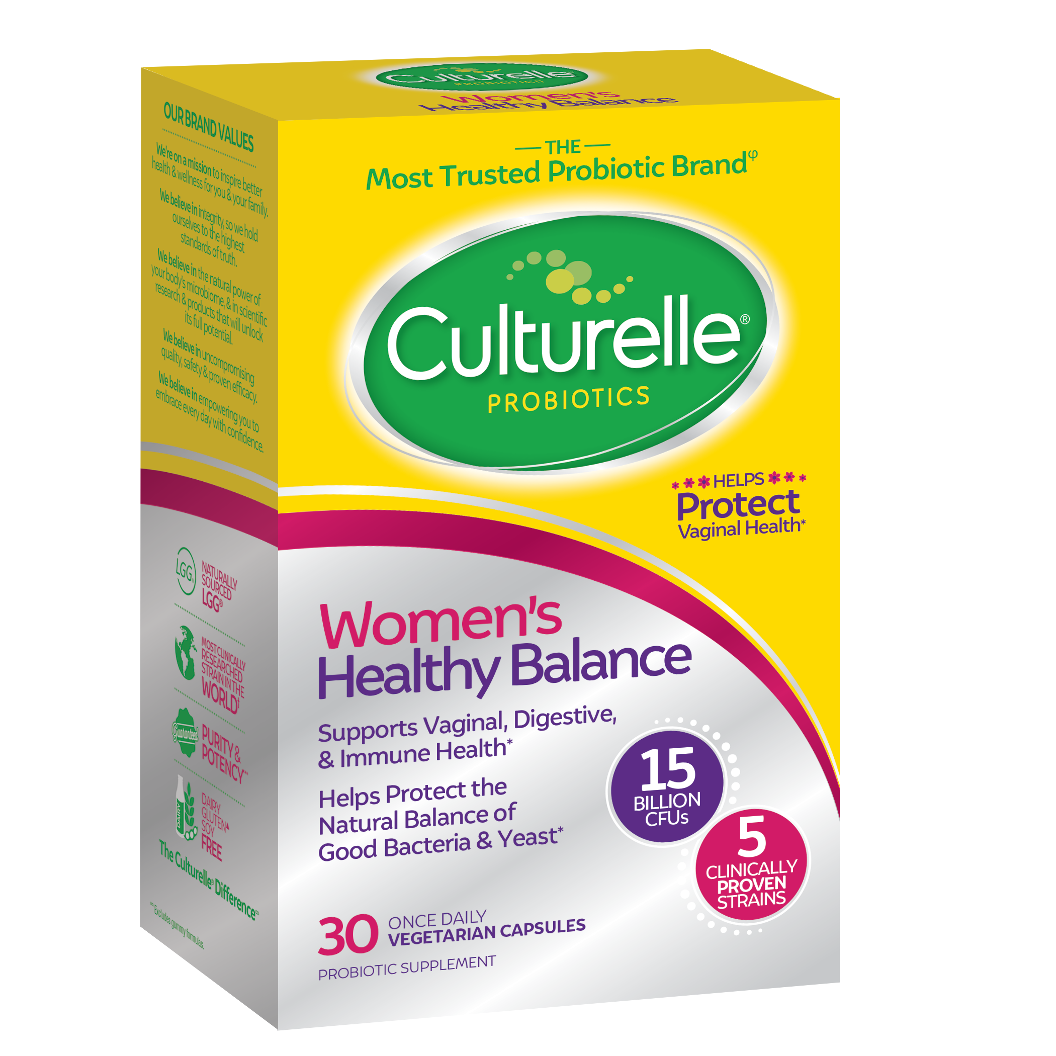 Culturelle® 30-Count Digestive Health Women's Healthy Balance Daily Probiotic Capsules
