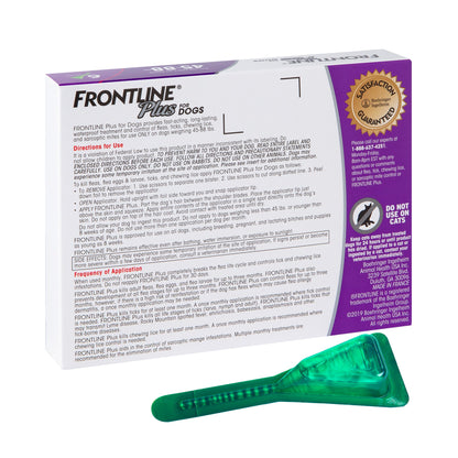FRONTLINE Plus Flea and Tick Treatment for Large Dogs 45-88 Lbs, 6 Doses