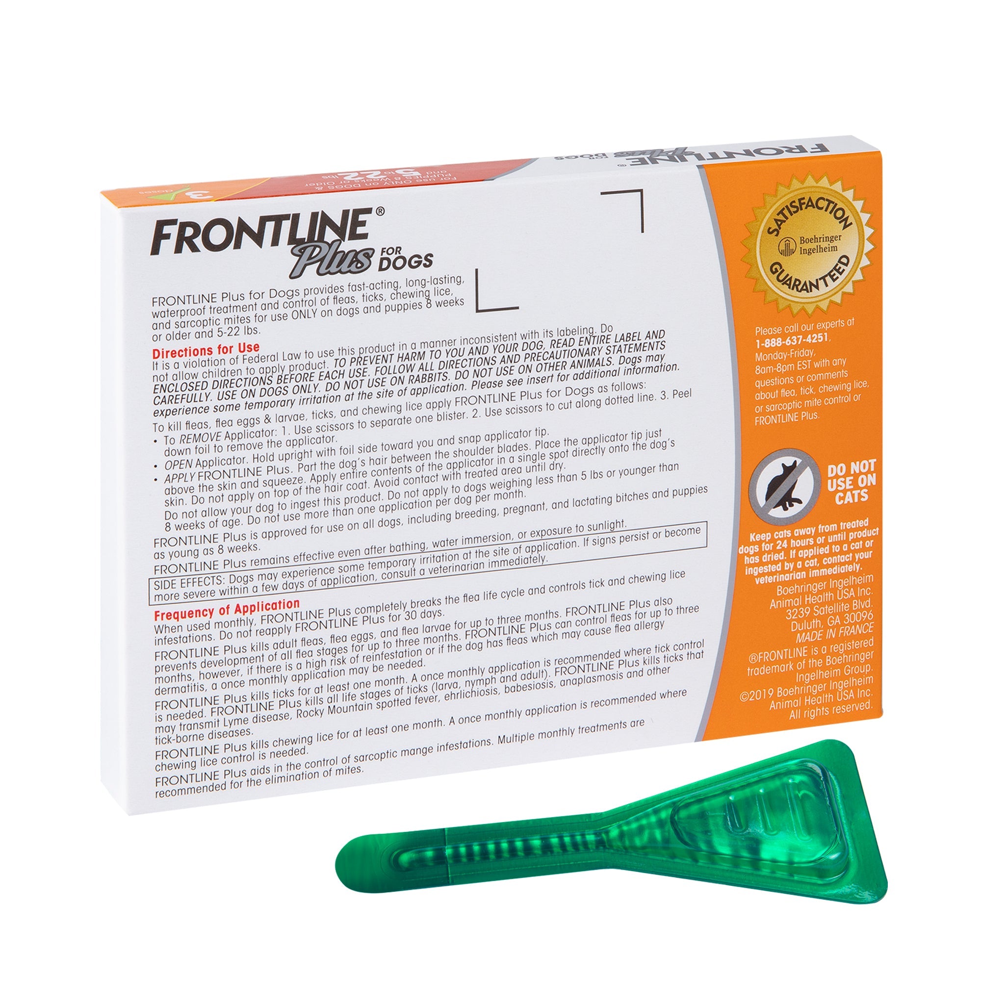 FRONTLINE Plus Flea and Tick Treatment for Small Dogs 5-22 Lbs, 6 Doses