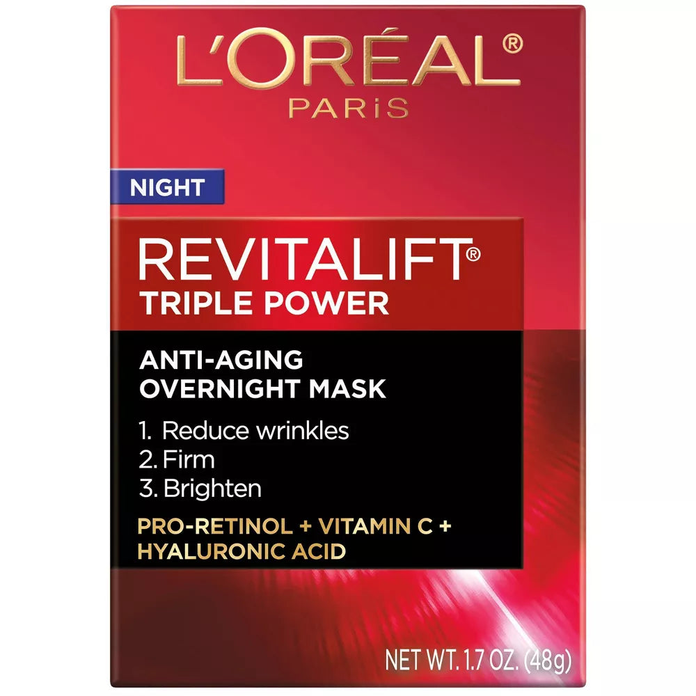 L'Oreal Paris Revitalift Triple Power Anti-Aging Night Cream, 1.7 oz
