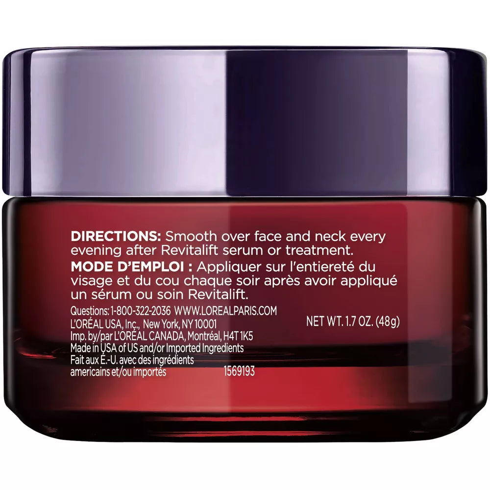 L'Oreal Paris Revitalift Triple Power Anti-Aging Night Cream, 1.7 oz