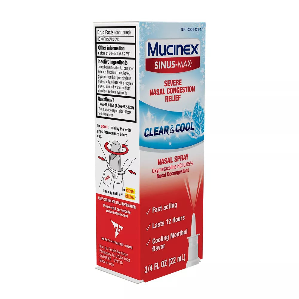 Mucinex Sinus-Max Full Force Nasal Decongestant Spray, 0.75 oz