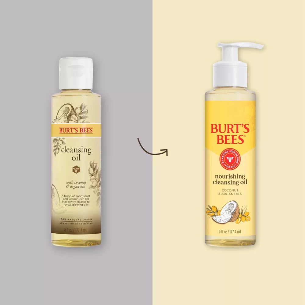 Burt's Bees Facial Cleansing Oil with Coconut and Argan Oil, 6 oz