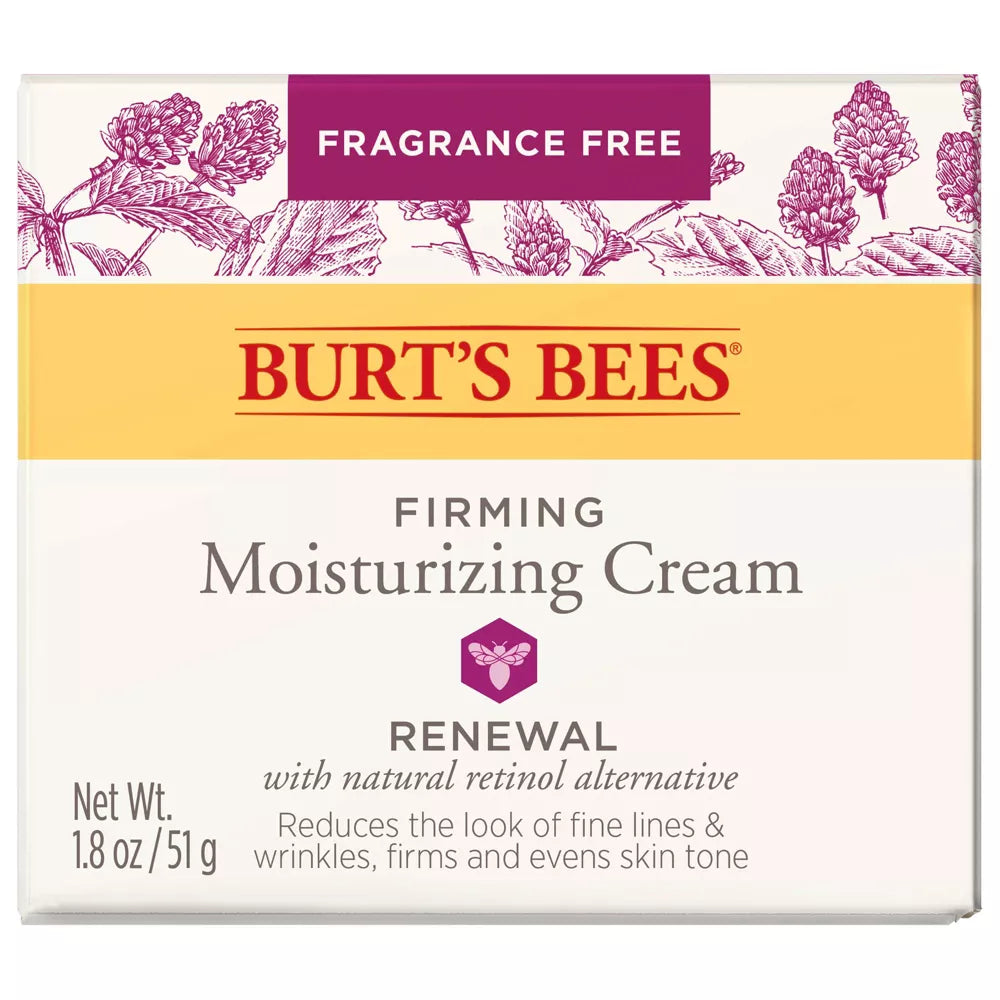 Burt's Bees Renewal Firming Moisturizing Cream Unscented, 1.8oz