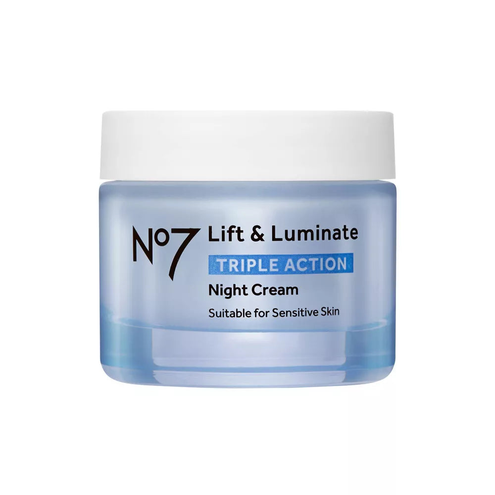 No7 Lift and Luminate Triple Action Night Cream, 1.69 oz