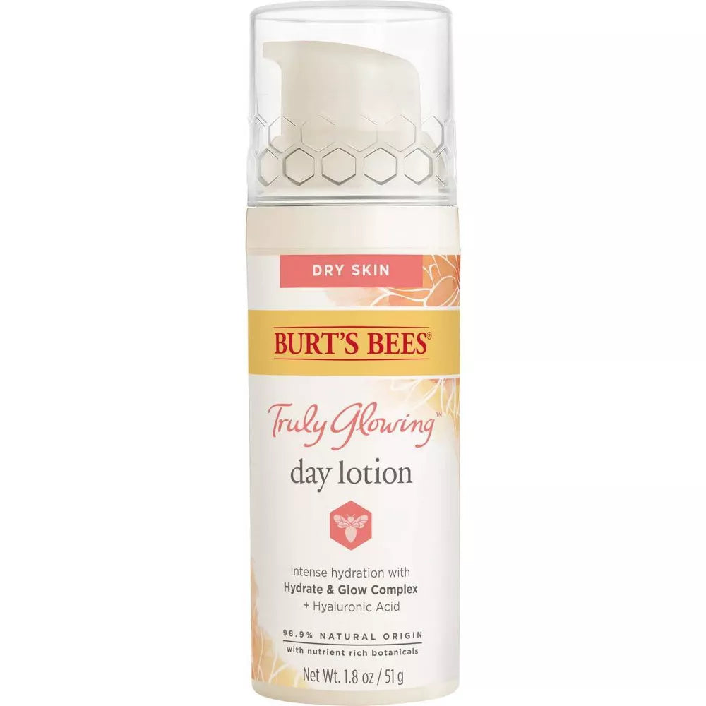 Burt's Bees Truly Glowing Day Lotion for Dry Skin, 1.8 oz