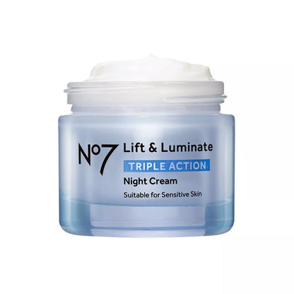 No7 Lift and Luminate Triple Action Night Cream, 1.69 oz