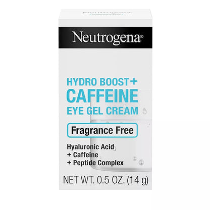 Neutrogena Hydro Boost plus Caffeine Fragrance Free Eye Gel Cream, 0.5 oz