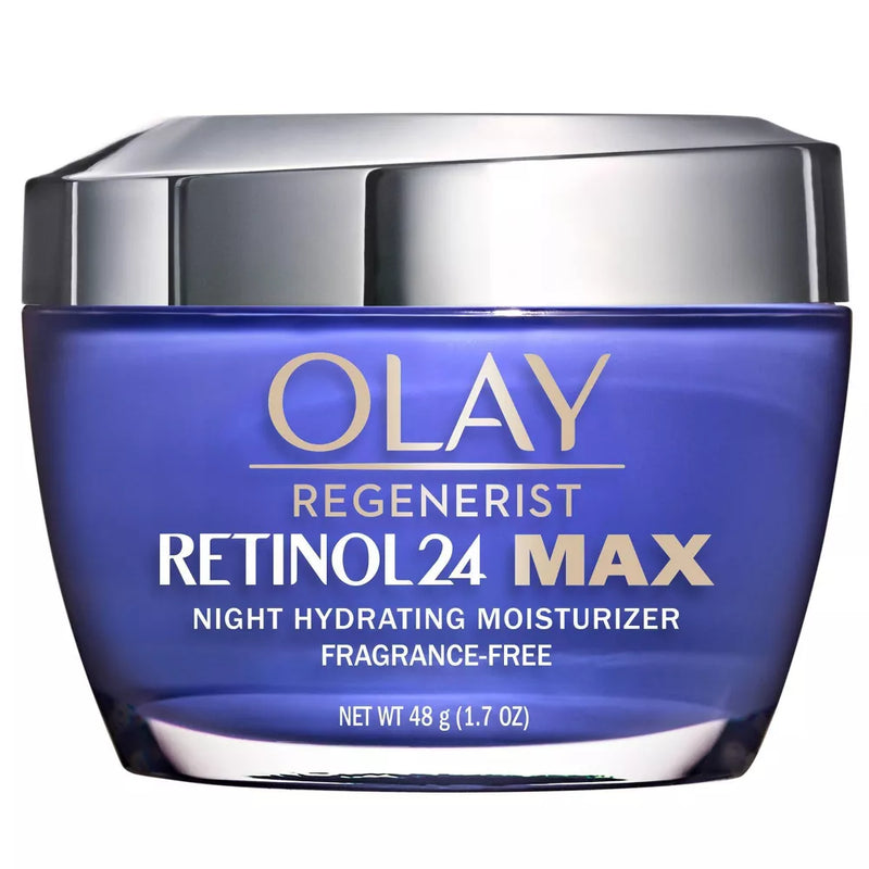 Olay Retinol 24 Max Night Face Moisturizer for Dull Skin Fragrance-Free, 1.7 oz