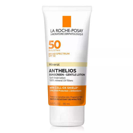 La Roche-Posay Anthelios Body & Face Mineral Sunscreen Gentle Lotion SPF 50, 3.0 oz