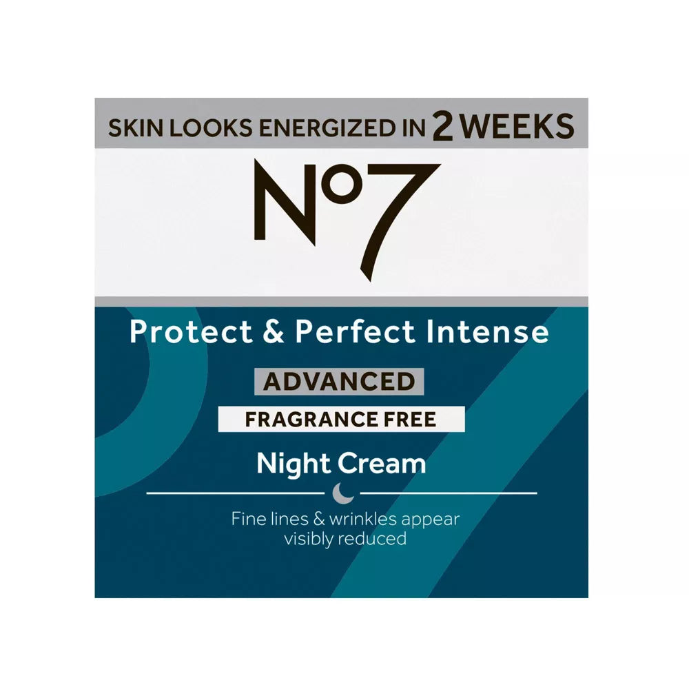 No7 Protect and Perfect Intense Advanced Fragrance Free Night Cream, 1.69 oz