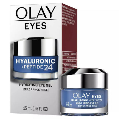 Olay Hyaluronic plus Peptide 24 Fragrance-Free Gel Eye Cream, 0.5oz