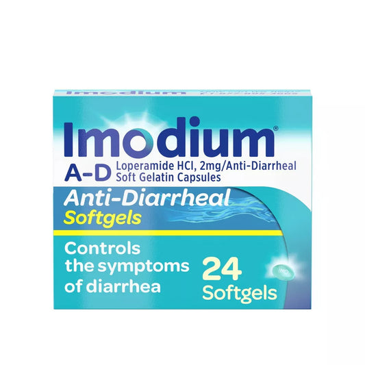 Imodium A-D Diarrhea Relief softgels, 24 Softgels