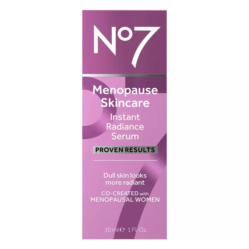 No7 Menopause Skincare Instant Radiance Serum, 1 oz