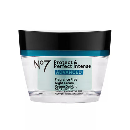 No7 Protect and Perfect Intense Advanced Fragrance Free Night Cream, 1.69 oz