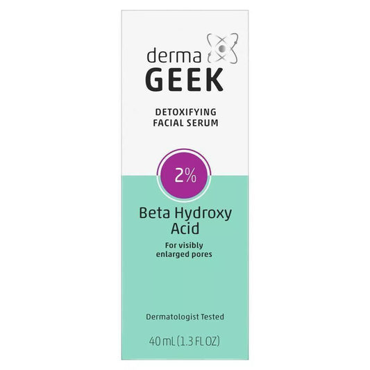 dermaGEEK BHA 2% Detoxifying Facial Serum + Paraben-Free, 1.3 oz