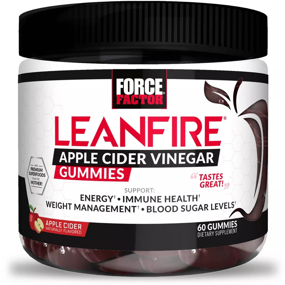 Force Factor Leanfire, Apple Cider Vinegar, 60 Gummies
