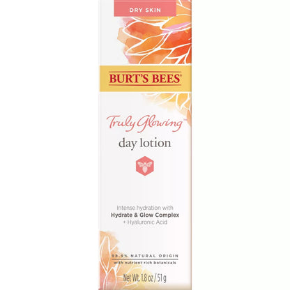 Burt's Bees Truly Glowing Day Lotion for Dry Skin, 1.8 oz