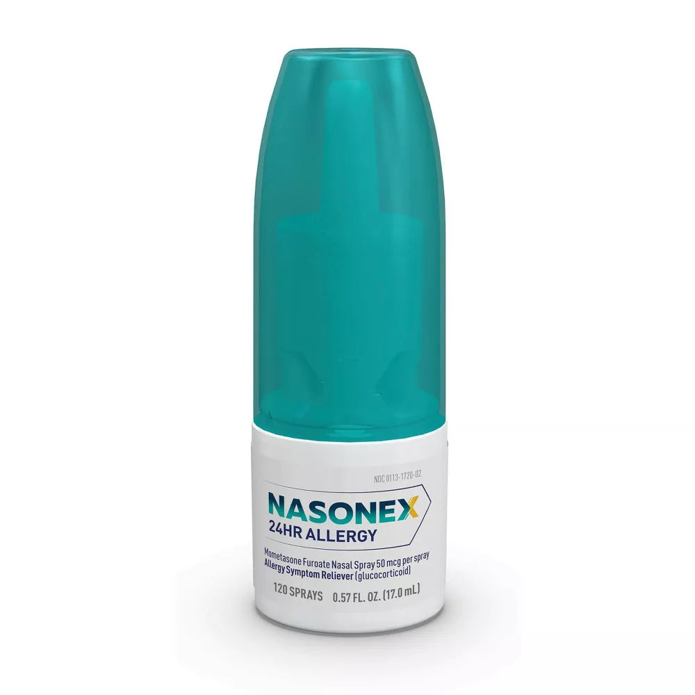 Nasonex 24HR Non Drowsy Mometasone Furoate Allergy Medicine Nasal Spray, 120 Sprays