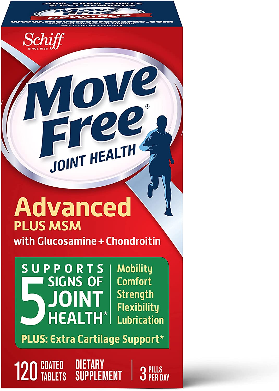 Move Free MSM 1500mg (per serving), 120 ct
