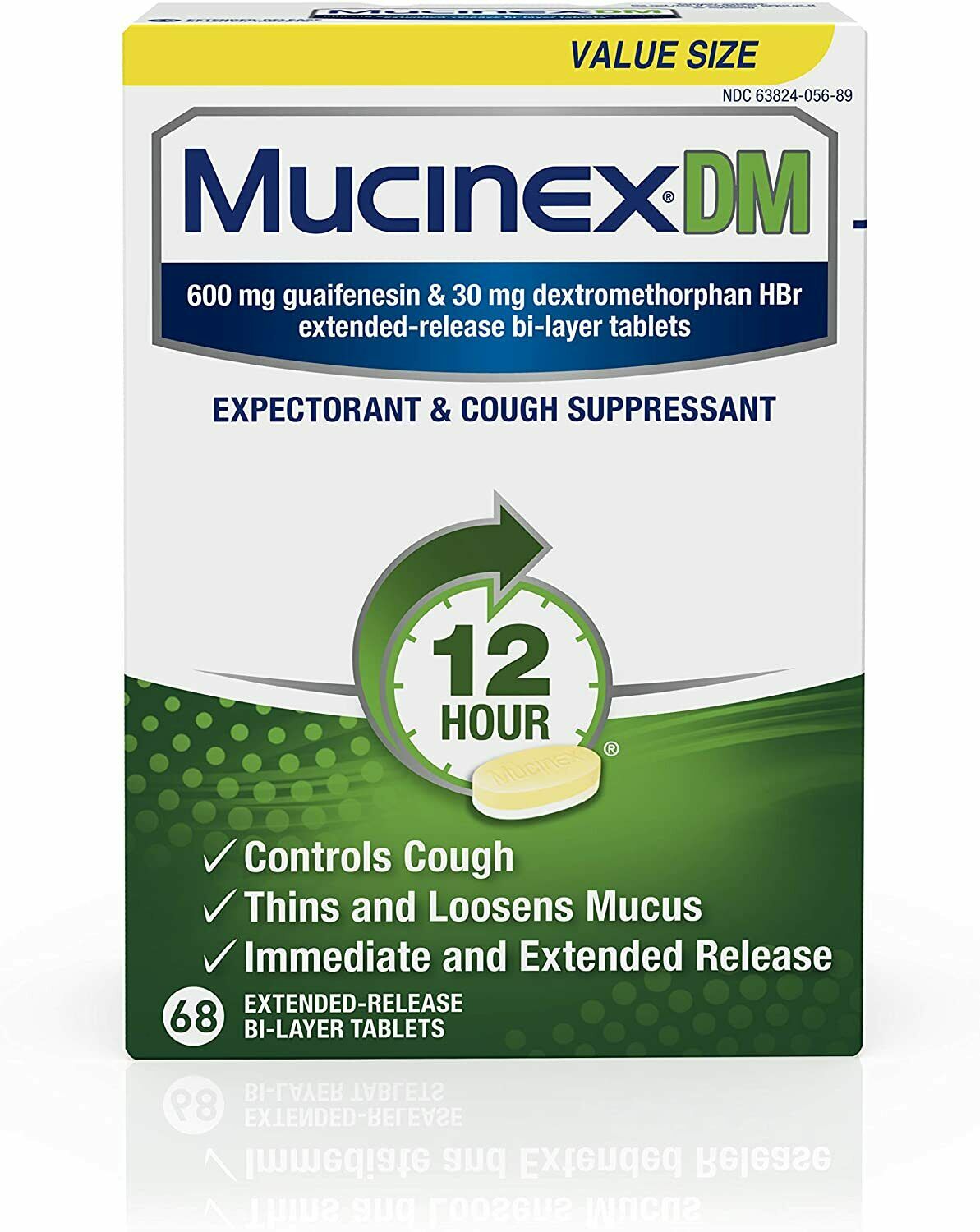 Mucinex Dm 600mg - 68 Tablets