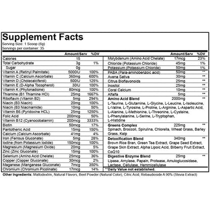 NutraKey Health - Envie Fruits and Vegeteables Multivitamin Supplement Pineapple Mango - 35 Servings