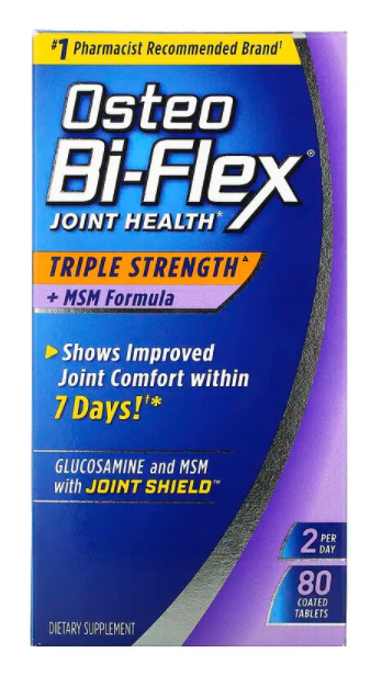 Osteo Bi-Flex Joint Health Triple Strength + MSM Formula 80 Tablets